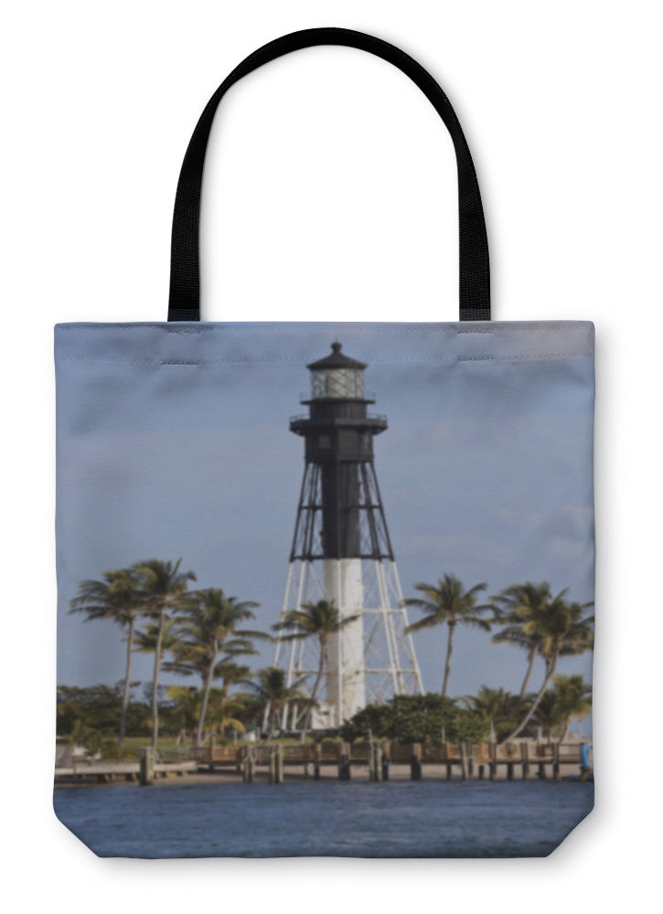 Tote Bag, Hillsboro Inlet Lighthouse In Pompano Beach