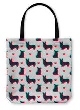 Load image into Gallery viewer, Tote Bag, Corgi Dog With 3d Effect Pattern For Use In Design