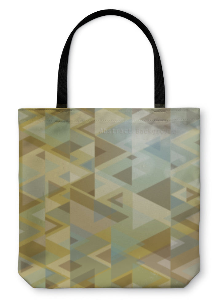 Tote Bag, Vintage Hipster Triangle Pattern