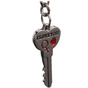 Couple I LOVE YOU Heart Keychain Ring Keyring