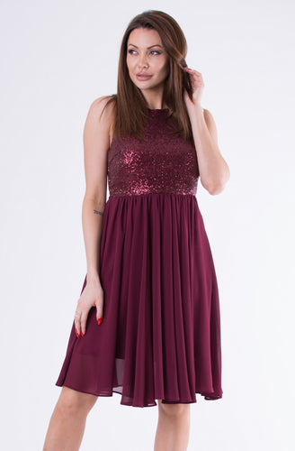 EVA & LOLA DRESS burgundy 58006-1