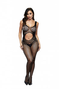 BACI BODYSTOCKING BLACK PATTERNED 50008-21