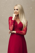 Load image into Gallery viewer, SENAT LACE DRESS CHERRY 67005-1