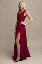 Load image into Gallery viewer, SENAT  CUT DRESS MAROON 67004-1