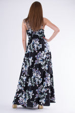 Load image into Gallery viewer, EVA &amp; LOLA FLOWERS DRESS ROYAL BLACK 58008-1