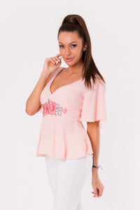 BLOUSE -POWDER PINK 48006-1