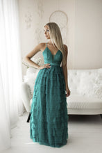 Load image into Gallery viewer, SENAT FLOUNCES DRESS BOOTLE GREEN 66005-3