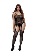 Load image into Gallery viewer, BACI BODYSTOCKING BLACK PATTERNED 50008-8