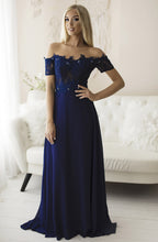 Load image into Gallery viewer, SENAT DELICATE DRESS NAVY BLUE 66008-1