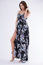 Load image into Gallery viewer, EVA &amp; LOLA FLOWERS DRESS ROYAL BLACK 58008-1