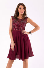 Load image into Gallery viewer, EVA&amp;LOLA  DRESS eggplant 46036-4