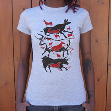 Load image into Gallery viewer, Cave Art Bulls Lascaux T-Shirt (Ladies)