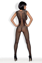 Load image into Gallery viewer, OBSSESIVE N112 BODYSTOCKING BLACK PATTERNED 50005-11