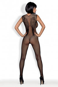 OBSSESIVE N112 BODYSTOCKING BLACK PATTERNED 50005-11