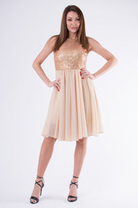 EVA & LOLA DRESS GOLD 58006-2