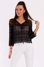 Load image into Gallery viewer, BLOUSE -BLACK 48024-2