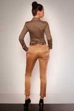 Load image into Gallery viewer, 2623-1 Elegant trousers from wrinkling and pockets + belt - creme