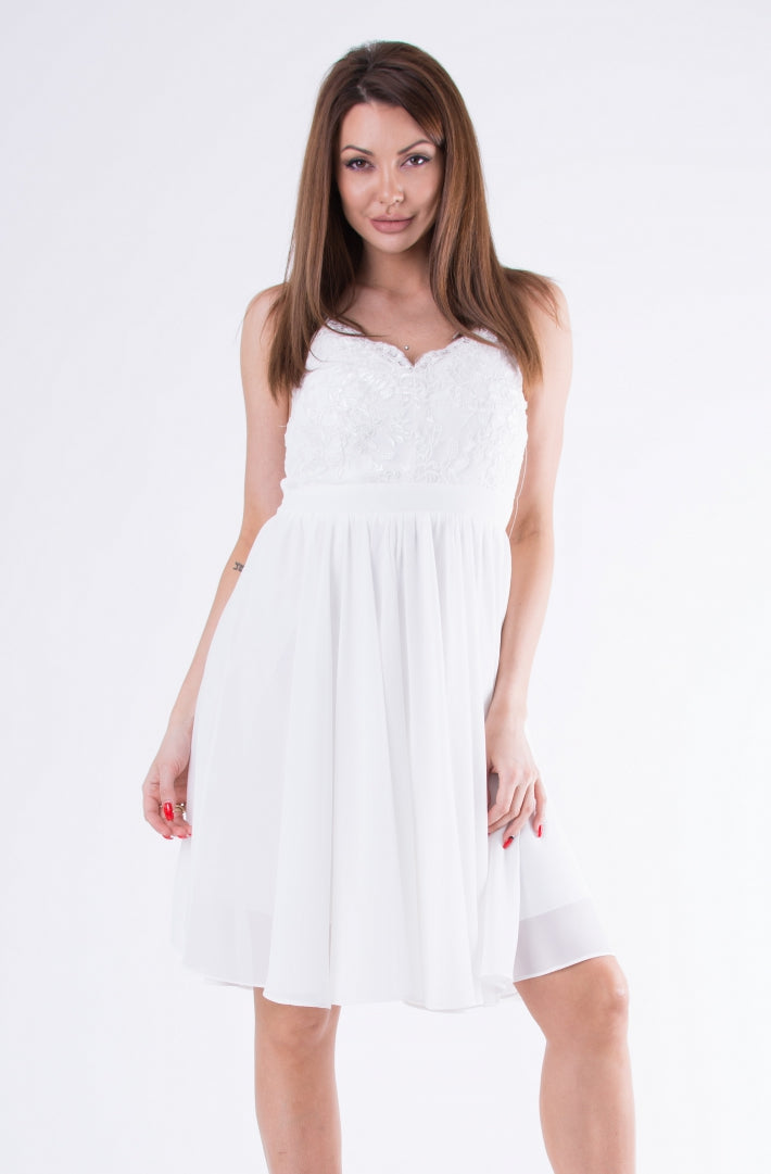 EVA & LOLA DRESS WHITE 58007-4