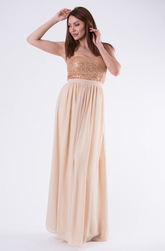 EVA & LOLA DRESS GOLD 58004-3