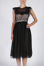 Load image into Gallery viewer, SOKY SOKA  DRESS BLACK-NUDE 57004-3
