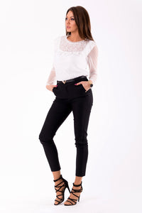 TROUSERS+BELT -BLACK 46010-2