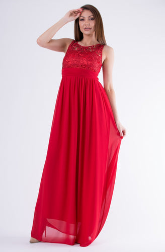 EVA & LOLA DRESS ROYAL RED 58001-6