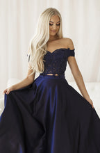 Load image into Gallery viewer, SENAT CORSET DRESS NAVY BLUE 68002-3