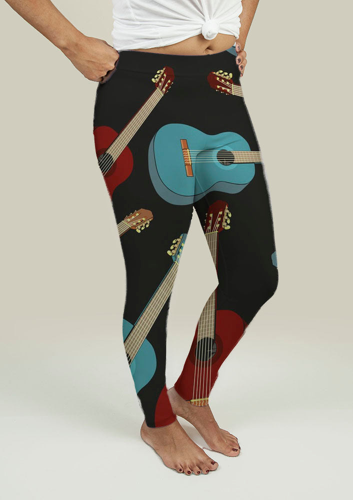 Leggings with Guitars