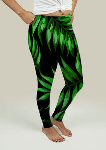 Leggings with Tropical Leaves