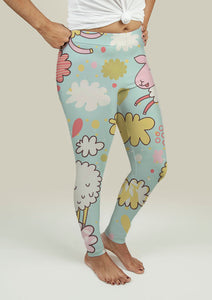 Leggings with Sheeps on Clouds