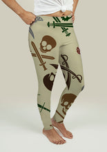 Load image into Gallery viewer, Leggings with Skull and Swords