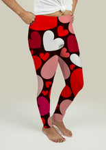 Cargar imagen en el visor de la galería, Leggings with Hearts Pattern