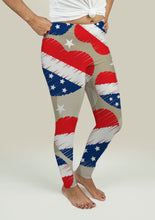 Cargar imagen en el visor de la galería, Leggings with American Independence Day Pattern