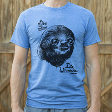 Load image into Gallery viewer, Live Slow Die Whenever Sloth T-Shirt (Mens)