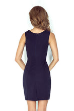 Load image into Gallery viewer, Morimia Elegant dress with buckle - navy blue MM 005-2