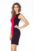 Load image into Gallery viewer, Morimia Two-color dress - black + red MM 006-1
