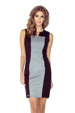 Load image into Gallery viewer, Two-color dress - black + gray MM 006-3