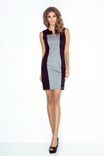 Load image into Gallery viewer, Morimia Two-color dress - black + gray MM 006-3