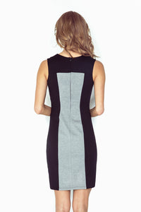 Two-color dress - black + gray MM 006-3