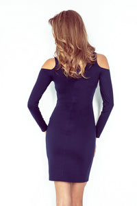 MM 008-1 Golf dress - long sleeve - navy blue