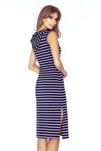 Load image into Gallery viewer, Morimia Dress with hood - long - stripes MM 012-1