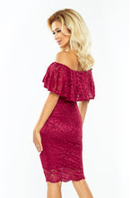 Load image into Gallery viewer, Morimia MM 013-3 Dress with frill - lace - Burgundy color