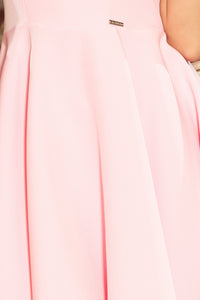 Morimia MM 014-10 Dress - heart-shaped neckline - pastel pink
