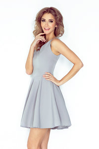 Morimia MM 014-3 Dress - heart-shaped neckline - grey