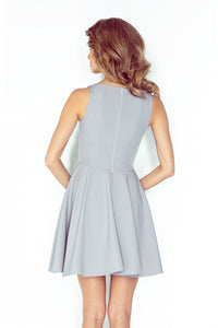 MM 014-3 Dress - heart-shaped neckline - grey