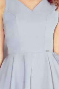 MM 014-3 Dress - heart-shaped neckline - grey