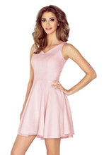 Cargar imagen en el visor de la galería, MM 014-5 Dress - heart-shaped neckline - drops - pastel pink - SALE %