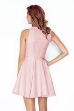 Cargar imagen en el visor de la galería, MM 014-5 Dress - heart-shaped neckline - drops - pastel pink - SALE %