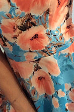 Load image into Gallery viewer, Morimia MM 014-9 Dress - heart-shaped neckline - Peach flowers
