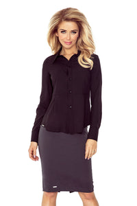 Morimia Black blouse - buttons MM 016-3